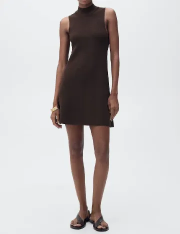 Rochie scurta Mango, maro Maro