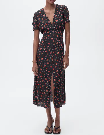Rochie medie Mango, floral print Floral print