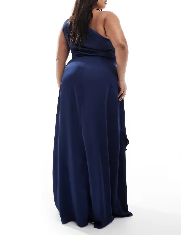Rochie lunga TFNC London Plus Size, albastru Albastru