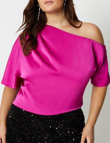 Bluza Coast Plus Size, magenta