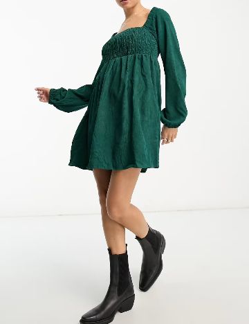 Rochie scurta Lola May, verde