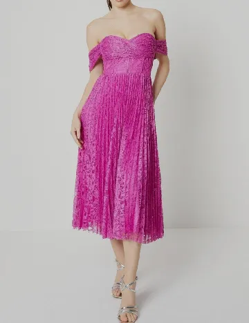 Rochie medie Coast, magenta Roz