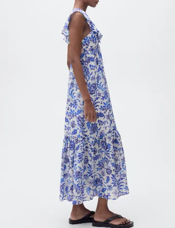Rochie lunga Mango, albastru Albastru