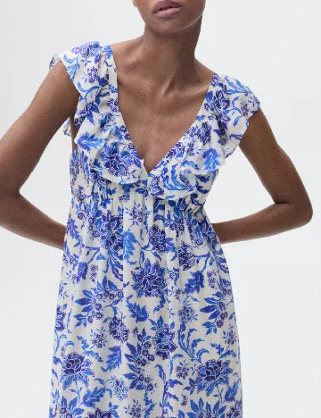 Rochie lunga Mango, albastru Albastru
