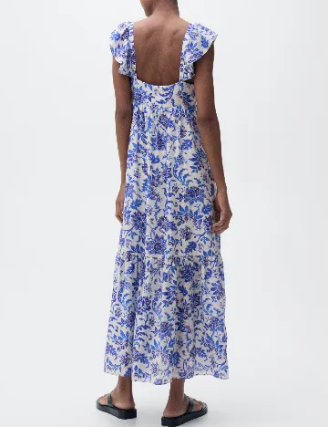 Rochie lunga Mango, albastru Albastru