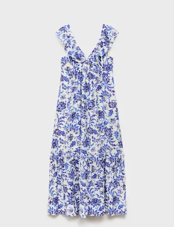 Rochie lunga Mango, albastru Albastru
