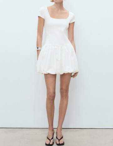Rochie scurta Mango, alb