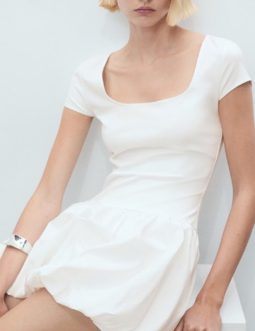 Rochie scurta Mango, alb