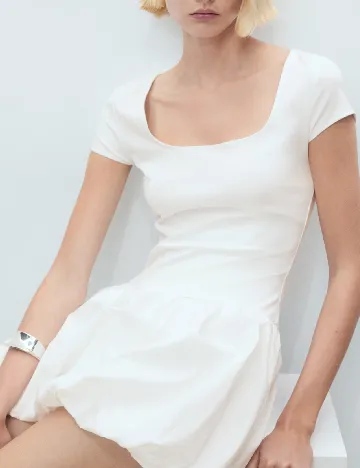 Rochie scurta Mango, alb Alb