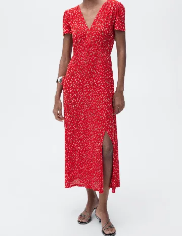 Rochie medie Mango, rosu Rosu