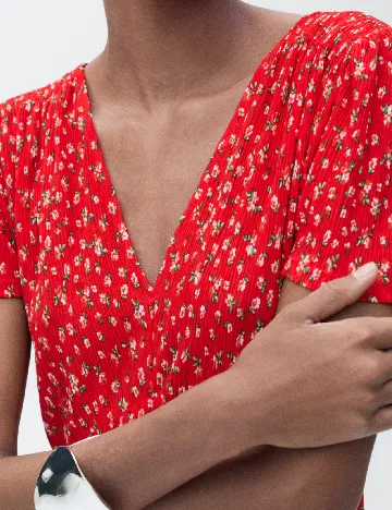 Rochie medie Mango, rosu Rosu