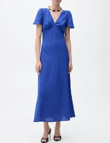 Rochie lunga Mango, albastru Albastru