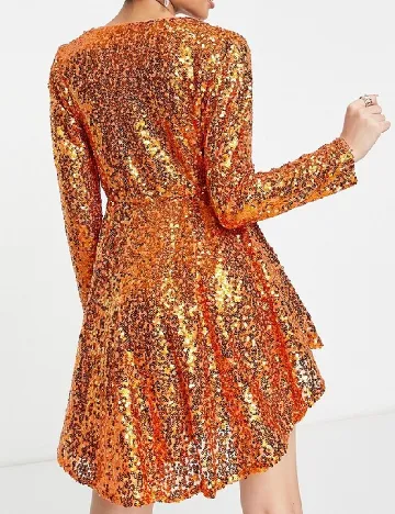 Rochie scurta Collective The Label, portocaliu