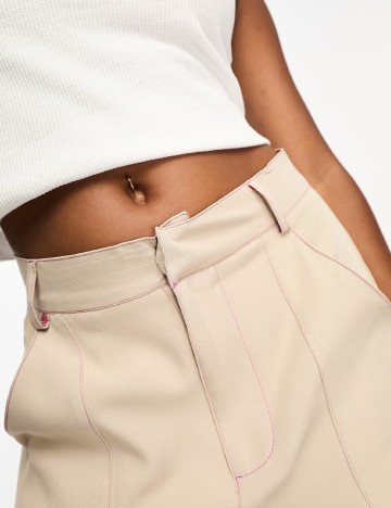 Pantaloni Heartbreak, crem