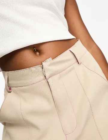 Pantaloni Heartbreak, crem