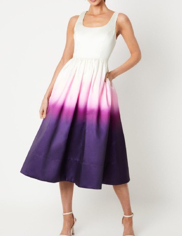 Rochie medie Coast, crem/mov