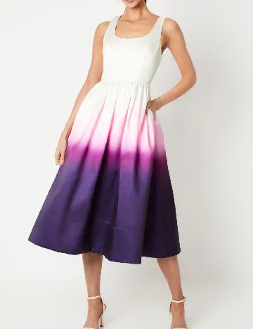 Rochie medie Coast, crem/mov