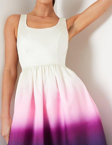 Rochie medie Coast, crem/mov