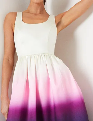 Rochie medie Coast, crem/mov