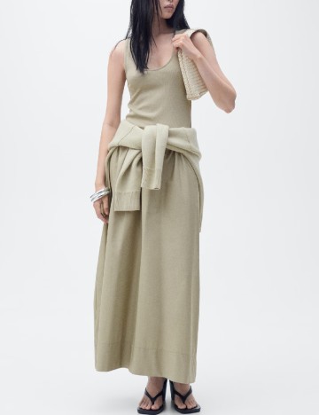 Rochie lunga Mango, verde