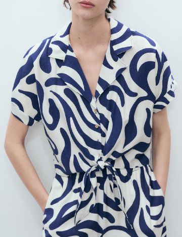 Camasa Mango, bleumarin