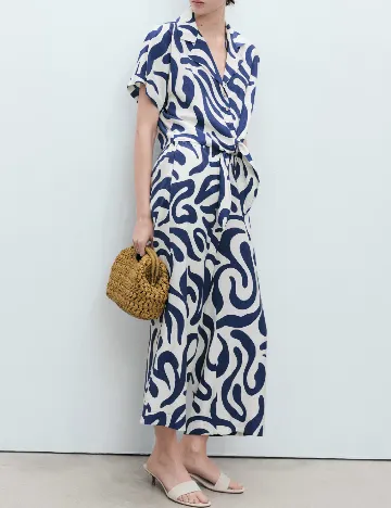 Camasa Mango, bleumarin Albastru