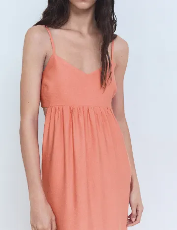 Rochie medie Mango, piersica Portocaliu