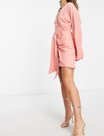 Rochie scurta Pretty Lavish, roz