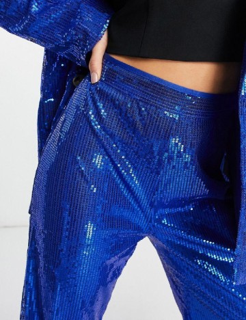Pantaloni NAANAA, albastru