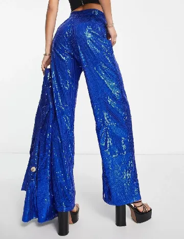 Pantaloni NAANAA, albastru