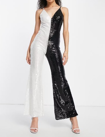 Salopeta Jaded Rose, alb/negru