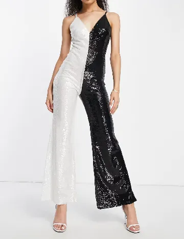Salopeta Jaded Rose, alb/negru