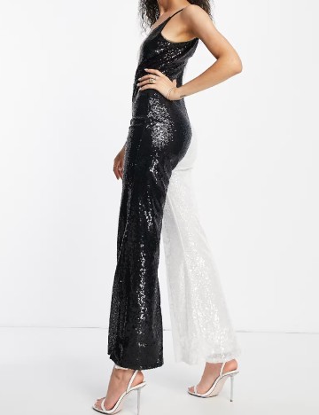 Salopeta Jaded Rose, alb/negru