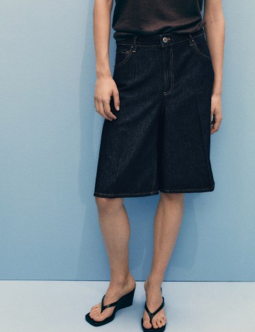 Pantaloni scurti Mango, bleumarin