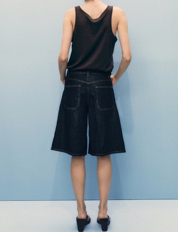 Pantaloni scurti Mango, bleumarin