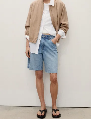 Pantaloni scurti Mango, albastru