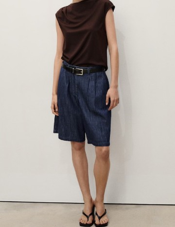 Pantaloni scurti Mango, bleumarin