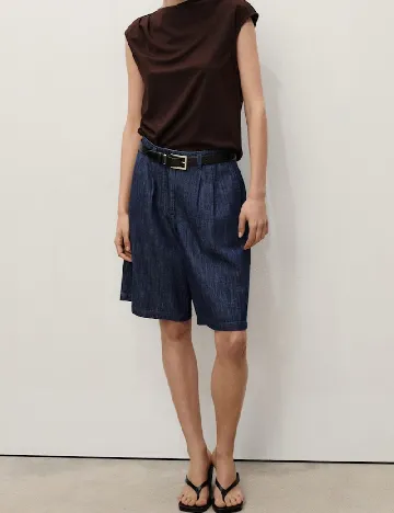 Pantaloni scurti Mango, bleumarin