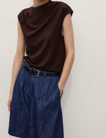 Pantaloni scurti Mango, bleumarin