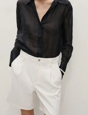 Pantaloni scurti Mango, alb