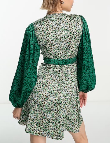 Rochie scurta Violet Romance, verde