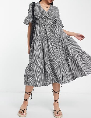 Rochie medie Influence, alb/negru