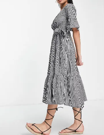 Rochie medie Influence, alb/negru