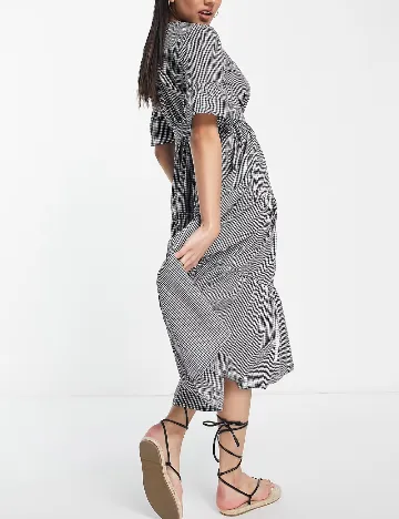 Rochie medie Influence, alb/negru