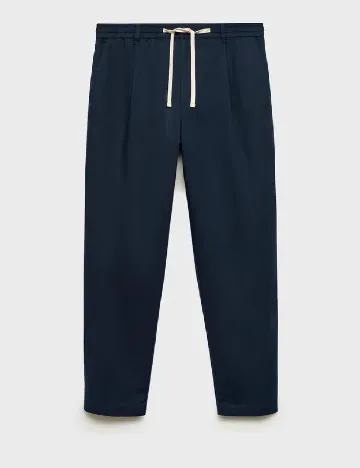 Pantaloni Mango, albastru