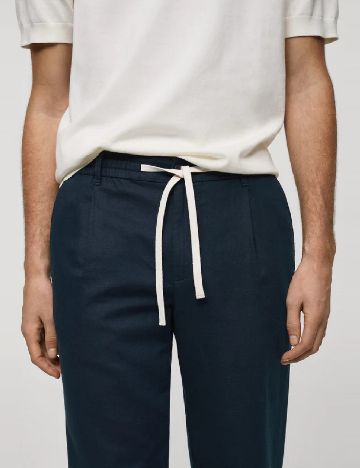 Pantaloni Mango, albastru