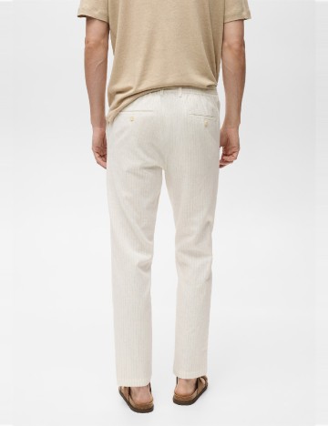 Pantaloni Mango, ecru
