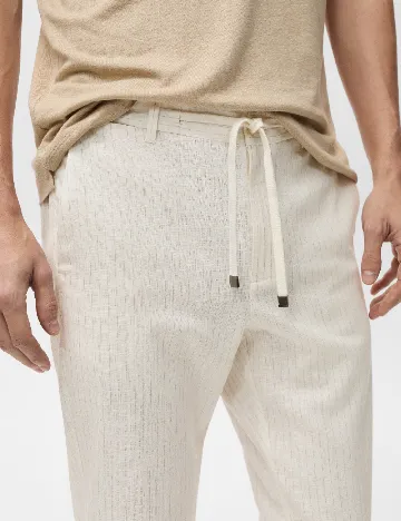 Pantaloni Mango, ecru