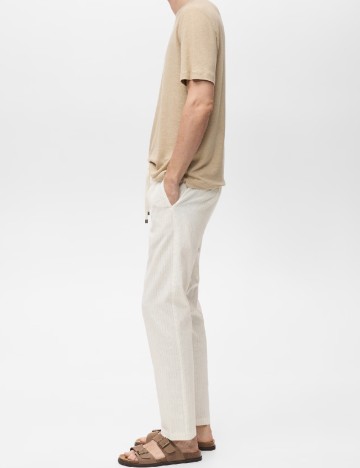 Pantaloni Mango, ecru