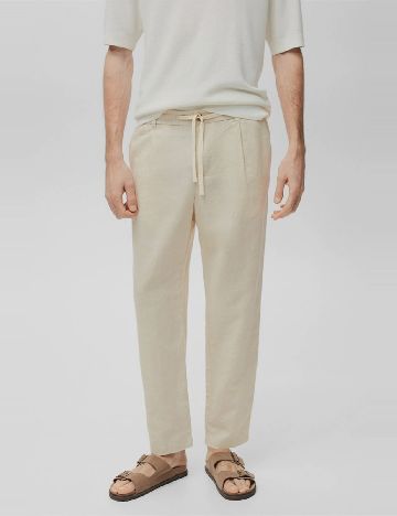 Pantaloni Mango, bej